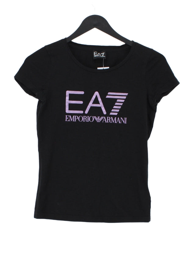 Emporio Armani Women's T-Shirt XXS Black Cotton with Elastane