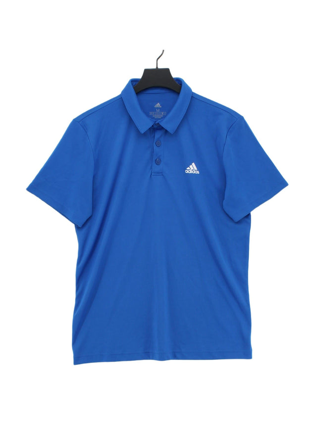 Adidas Men's Polo M Blue 100% Polyester