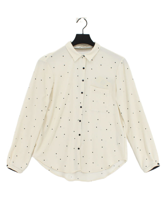 Zara Women's Shirt S Cream 100% Polyester
