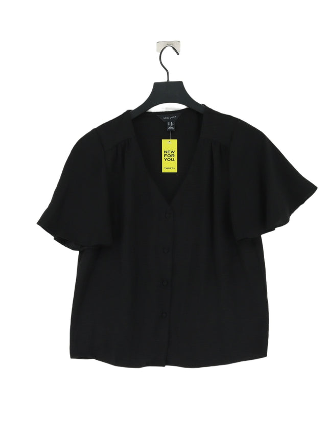 New Look Women's Blouse UK 10 Black 100% Other
