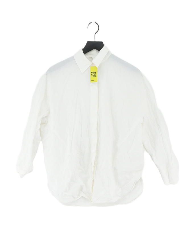 COS Women's Shirt UK 6 White 100% Cotton