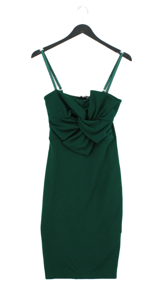 Quiz Women's Midi Dress UK 6 Green Polyester with Elastane