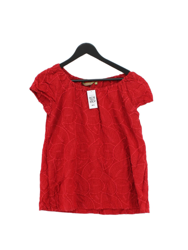Antoine Et Lili Women's Blouse UK 12 Red 100% Cotton