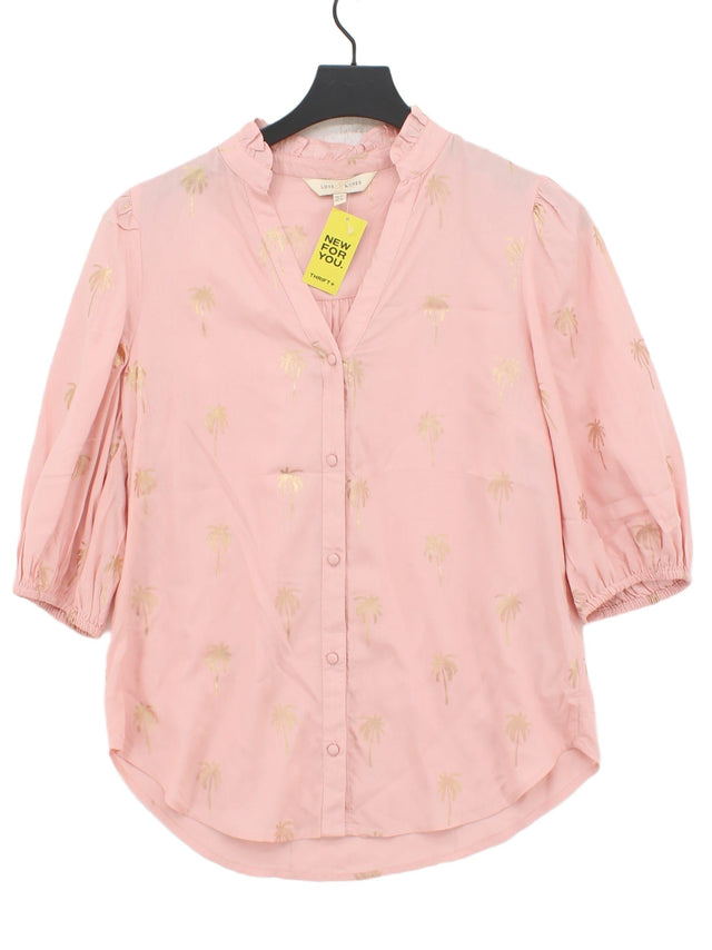 Love & Roses Women's Blouse UK 10 Pink Viscose with Rayon