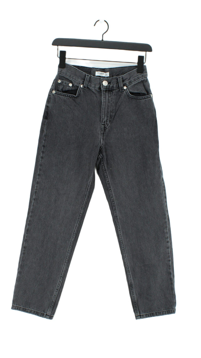 Pull&Bear Women's Jeans UK 6 Black 100% Cotton