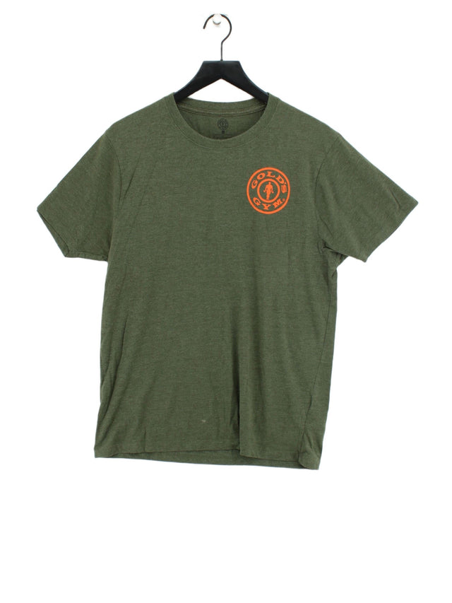 Gold's Gym Men's T-Shirt M Green Cotton with Polyester