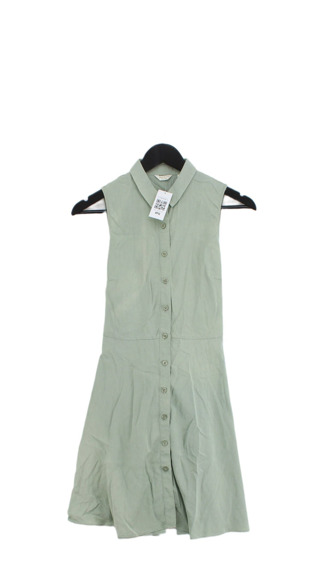Jack Wills Women's Midi Dress UK 6 Green 100% Lyocell Modal