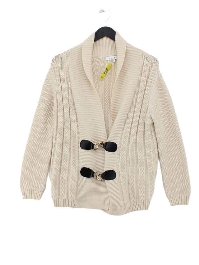 Sandro Women's Cardigan S Cream Wool with Polyester