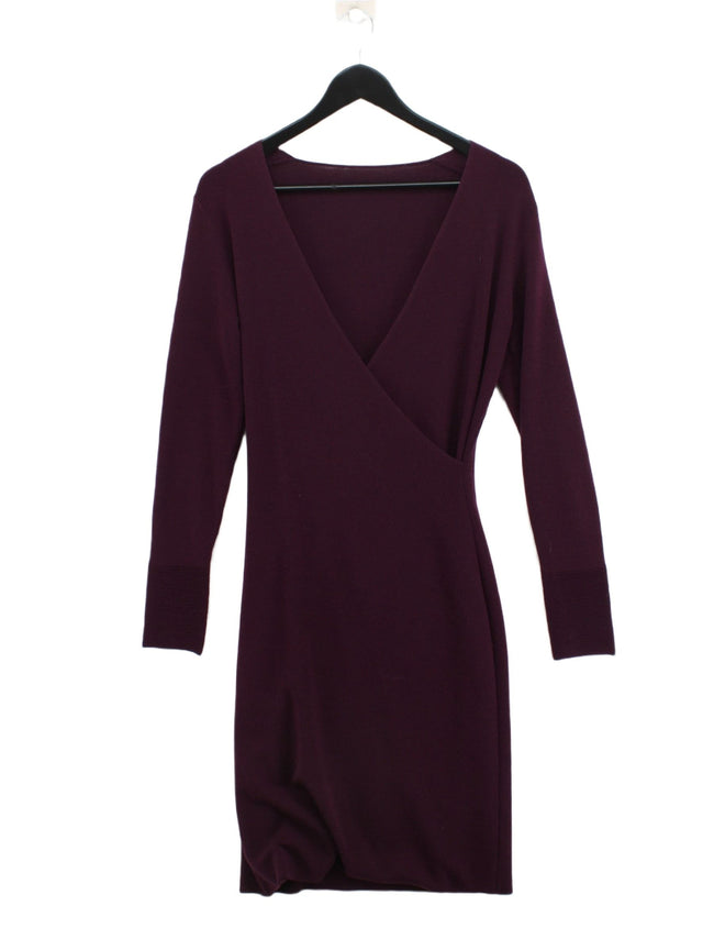 Jaeger Women's Midi Dress S Purple 100% Wool