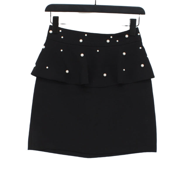 Zara Women's Mini Skirt XS Black Polyester with Elastane