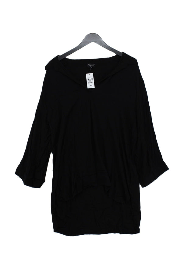 South Beach Women's Midi Dress UK 10 Black 100% Viscose