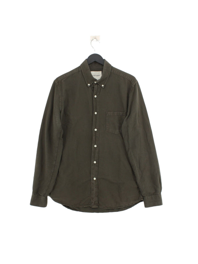 A Day's March Men's Shirt L Green 100% Cotton