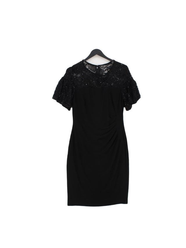 Ralph Lauren Women's Midi Dress UK 10 Black Polyester with Elastane