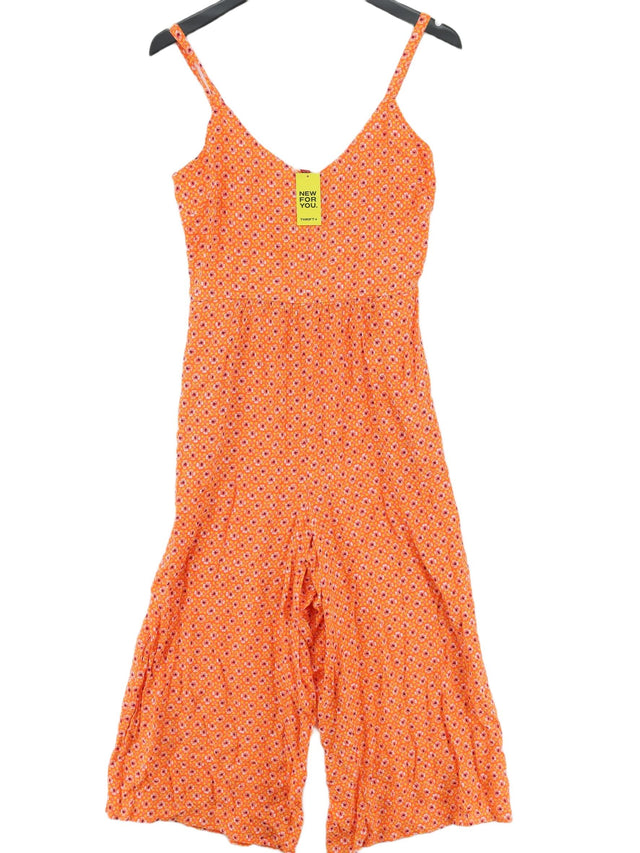 Joe Browns Women's Jumpsuit UK 10 Orange 100% Viscose