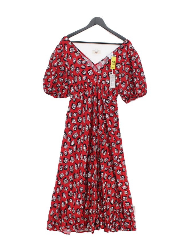 Ghost Women's Midi Dress XL Red 100% Viscose
