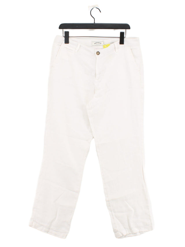 FatFace Women's Suit Trousers UK 14 White 100% Other