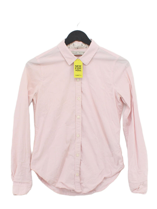 Abercrombie & Fitch Women's Shirt XS Pink Cotton with Elastane