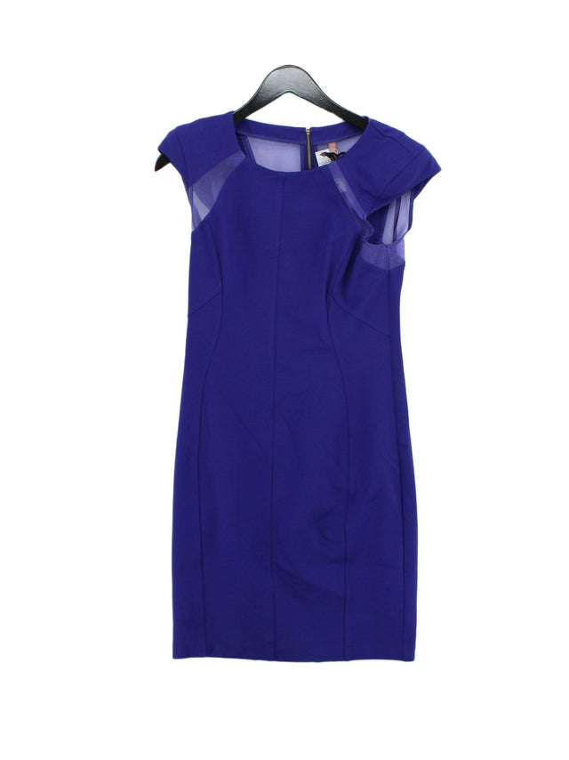 Ted Baker Women's Midi Dress S Blue Polyester with Elastane, Nylon