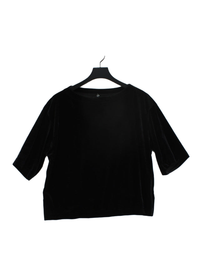 Uniqlo Women's Top M Black Polyester with Elastane