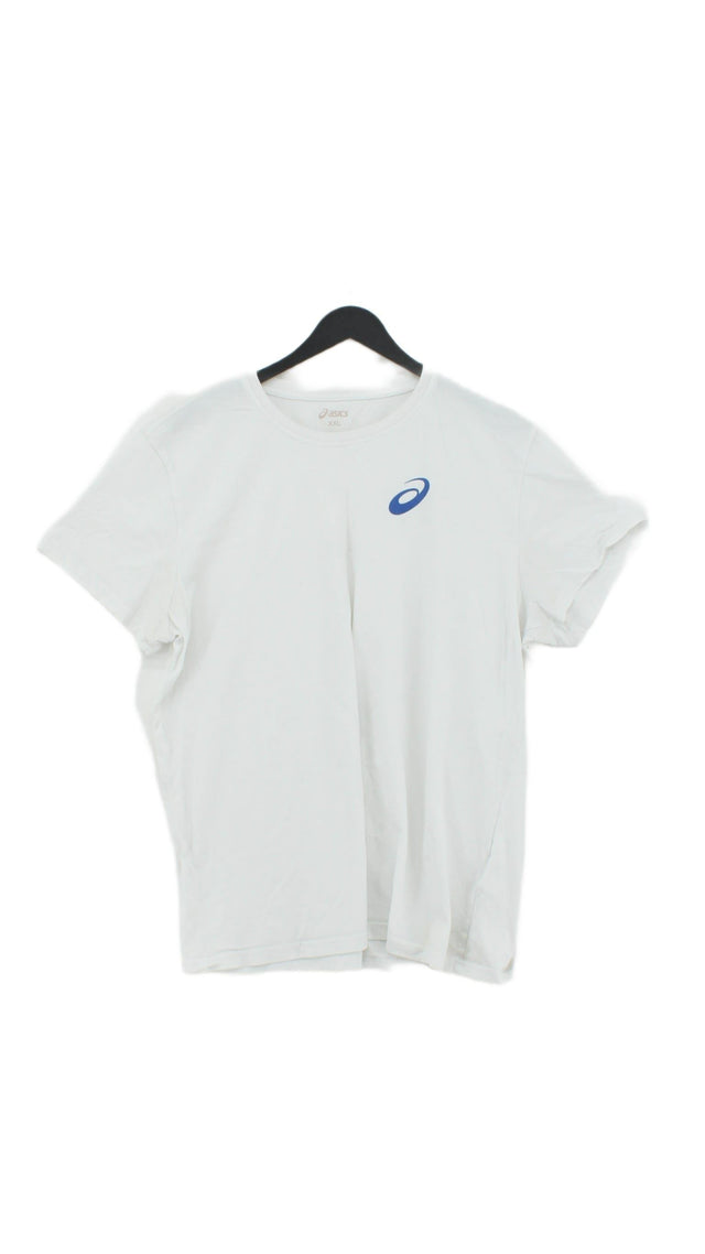 Asics Men's T-Shirt XXL White 100% Cotton