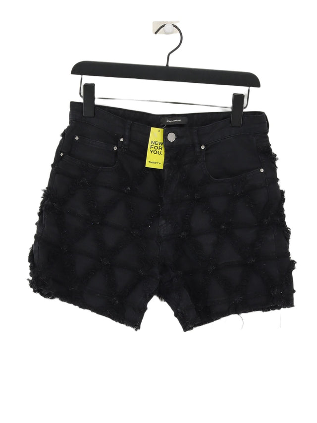 Isabel Marant Women's Shorts UK 8 Black Cotton with Elastane