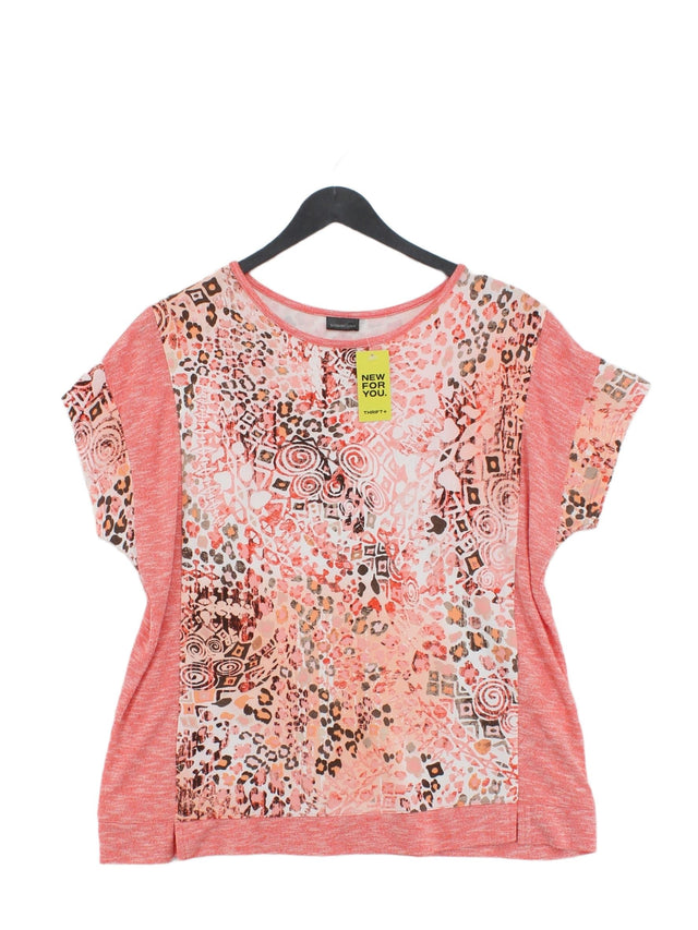 Barbara Lebek Women's T-Shirt UK 16 Pink Viscose with Elastane, Polyester