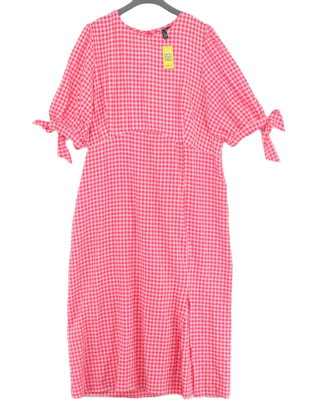 Nobody's Child Women's Maxi Dress UK 24 Pink Cotton with Polyester