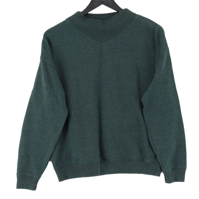 Jack Wills Women's Jumper UK 10 Green Cotton with Polyester