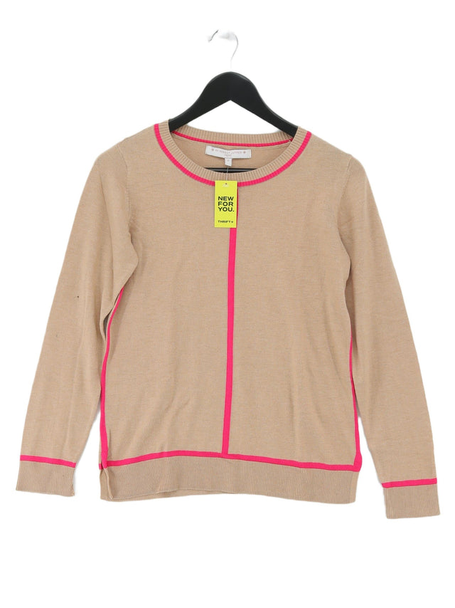 Next Women's Jumper UK 10 Tan Polyester with Viscose