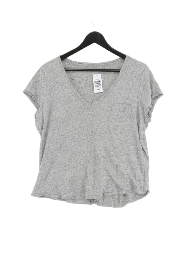 Gap Women's T-Shirt L Grey 100% Cotton