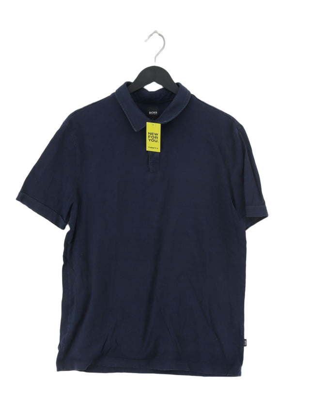 Hugo Boss Men's Polo L Blue 100% Other