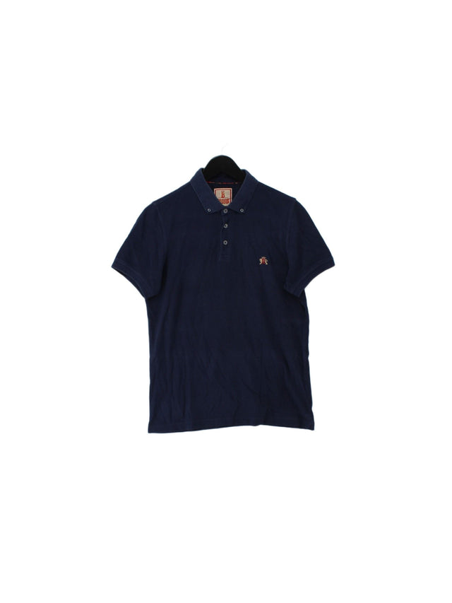 Baracuta Men's Polo M Blue Cotton with Polyester