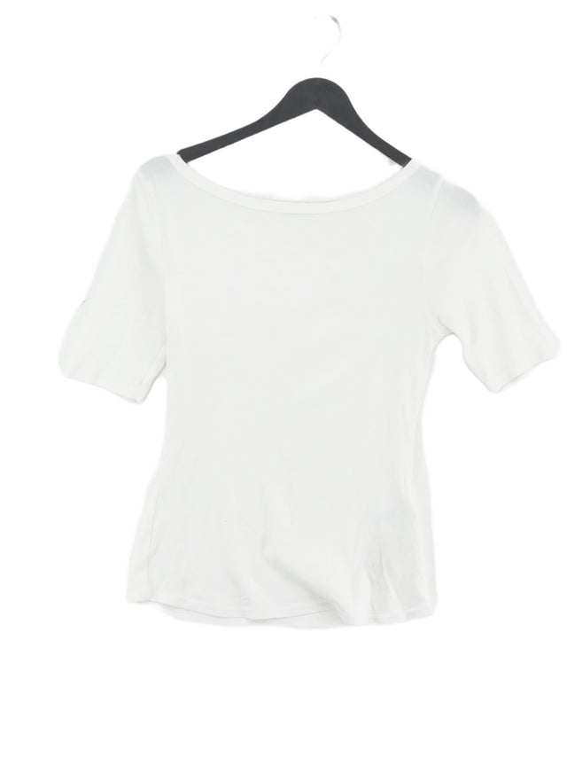 Essentials Women's T-Shirt UK 10 White 100% Cotton