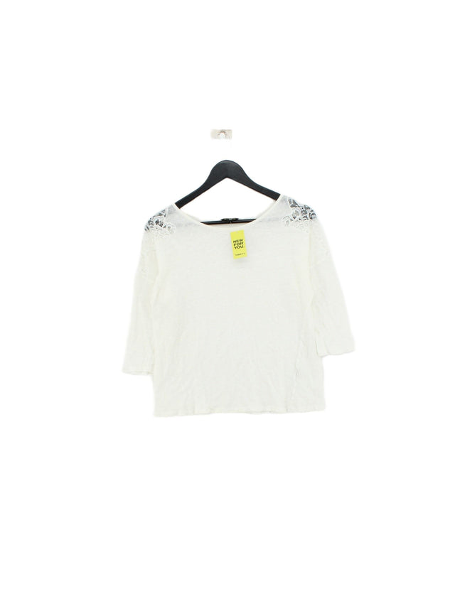 Massimo Dutti Women's Top M White 100% Other