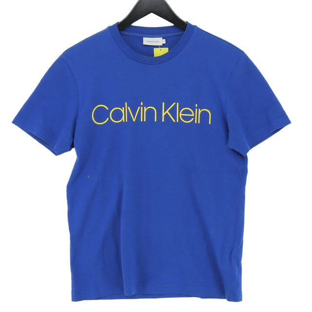 Calvin Klein Women's T-Shirt S Blue 100% Cotton