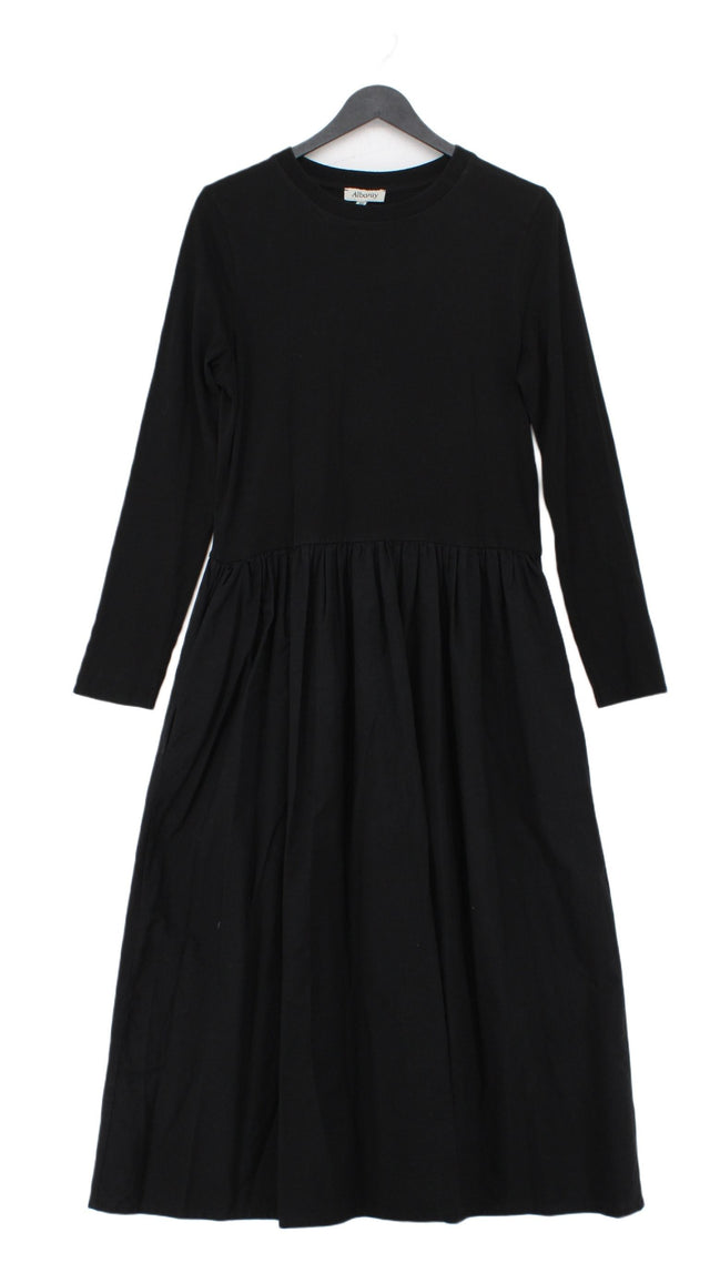 Albaray Women's Midi Dress UK 12 Black Cotton with Elastane