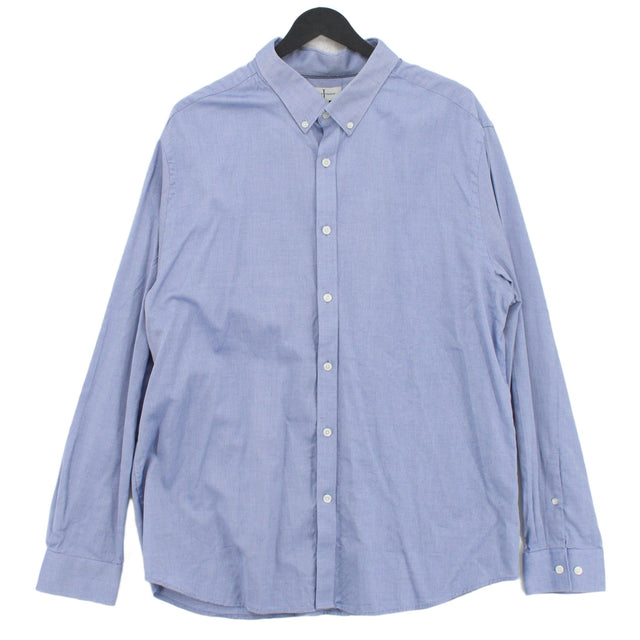 Jasper Conran Men's Shirt XL Blue 100% Cotton