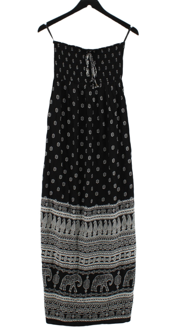New Look Women's Maxi Dress UK 8 Black 100% Viscose