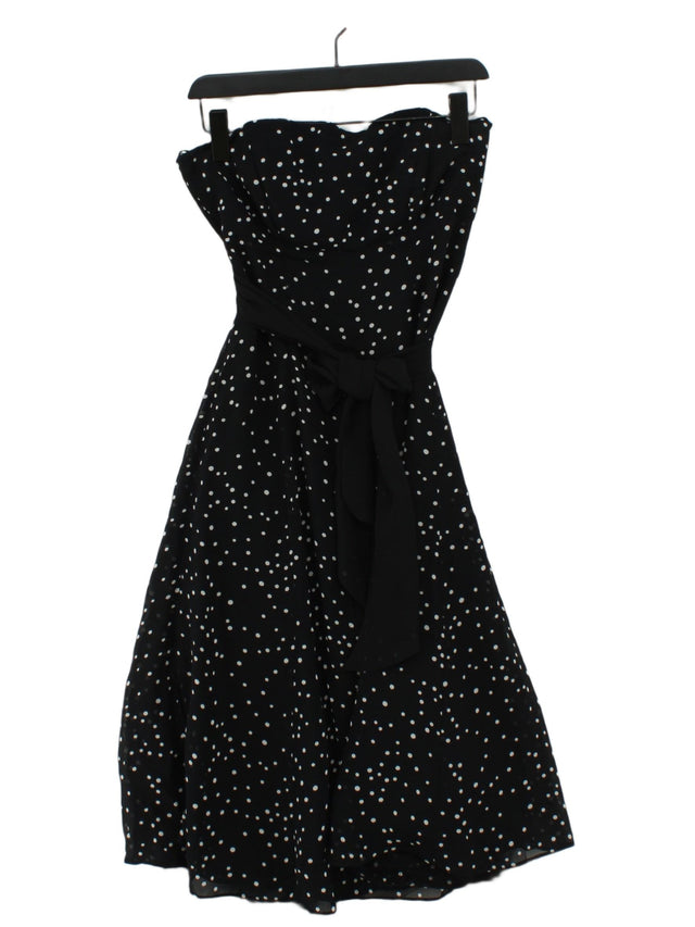 Ariella Women's Midi Dress UK 12 Black Viscose with Polyester