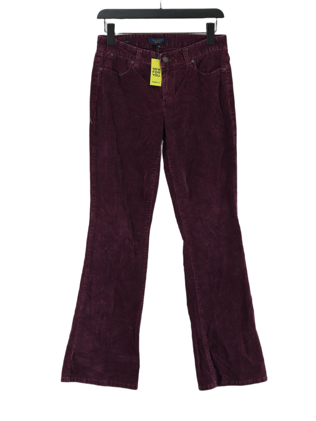 Vintage Talbots Women's Trousers UK 6 Purple Cotton with Spandex