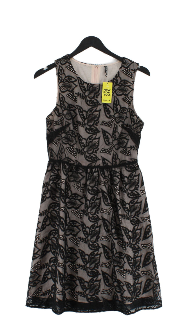 Naf Naf Women's Midi Dress UK 8 Black Polyester with Cotton