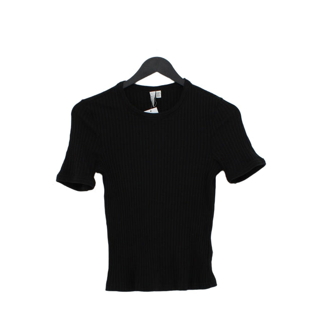 Stockholm Atlier & Other Stories Women's T-Shirt UK 8 Black Elastane with Cotton