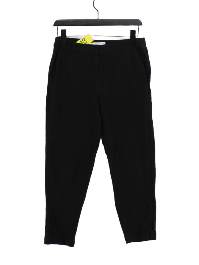 & Other Stories Women's Trousers UK 8 Black 100% Cotton