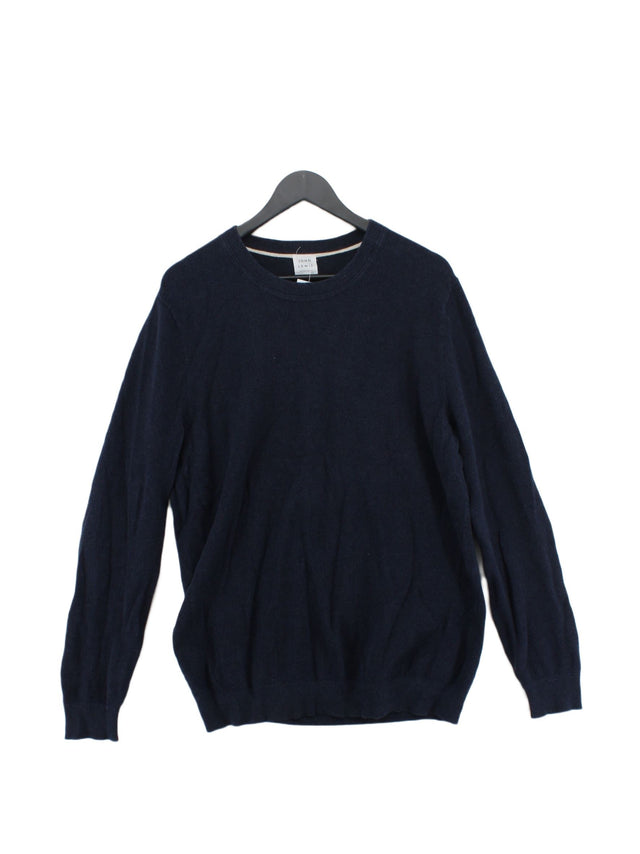 John Lewis Men's Jumper M Blue 100% Cotton