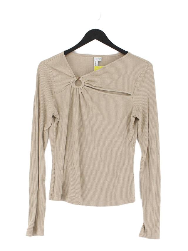 & Other Stories Women's Top M Cream Viscose with Elastane