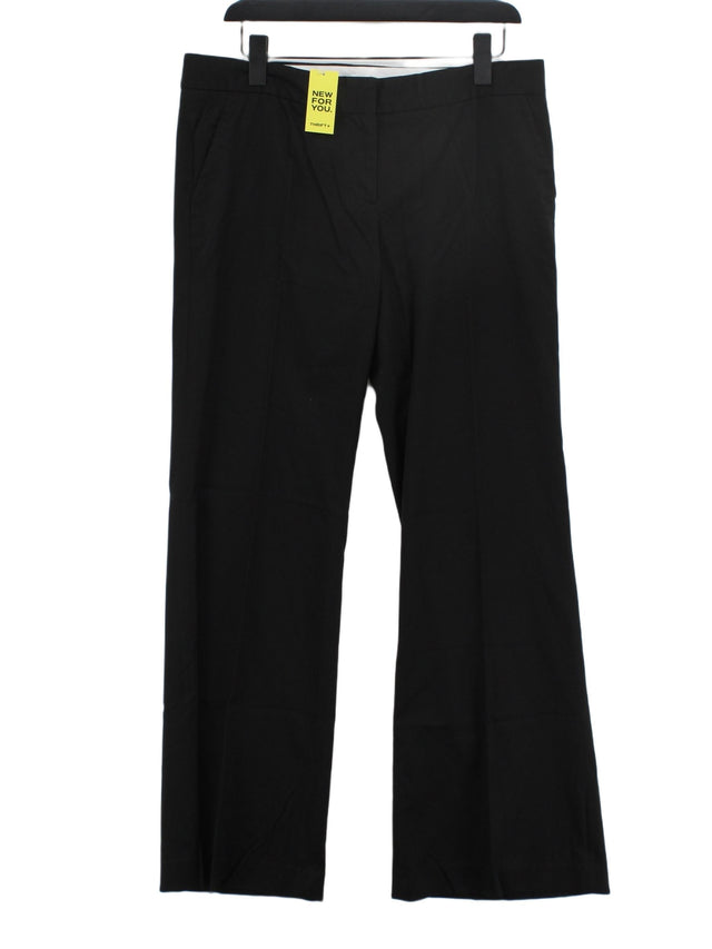 Warehouse Women's Suit Trousers UK 14 Black Polyester with Elastane, Viscose