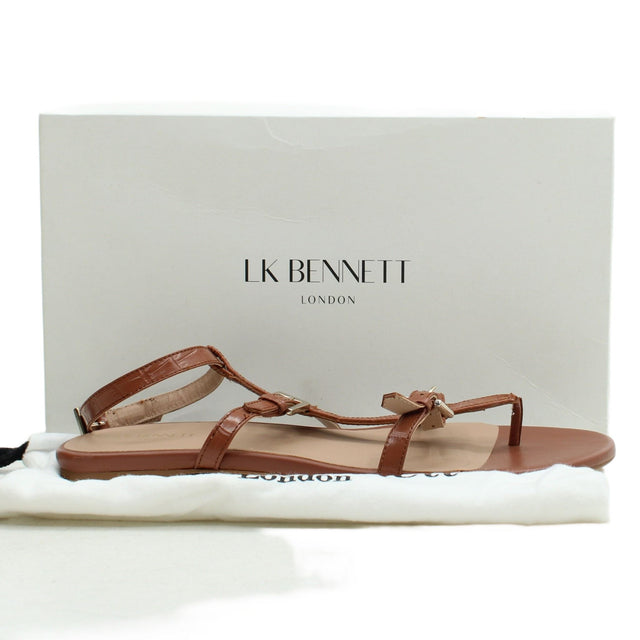 L.K. Bennett Women's Sandals UK 7.5 Brown 100% Leather