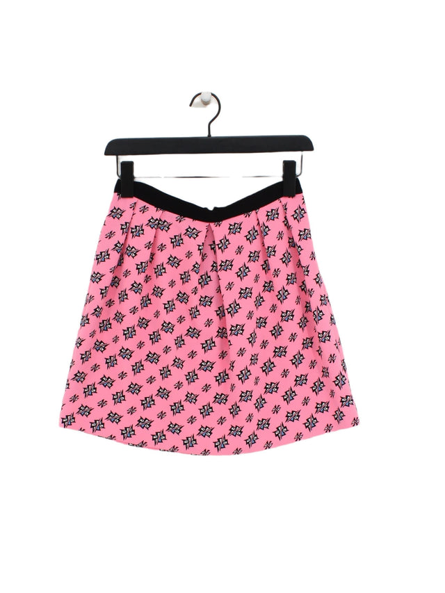 Sandro Women's Midi Skirt S Pink Polyester with Elastane, Viscose