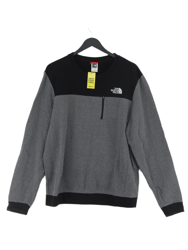 The North Face Men's Jumper L Grey Cotton with Polyester