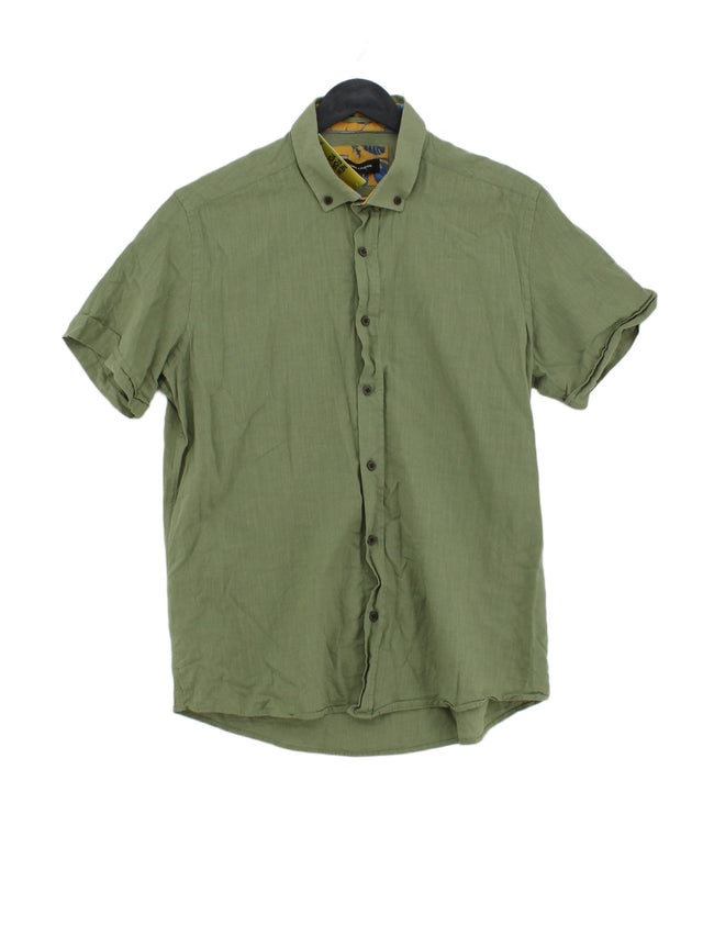 Guide London Men's Shirt M Green 100% Cotton